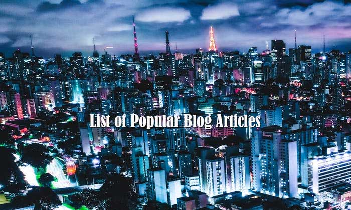list of popular blog articles