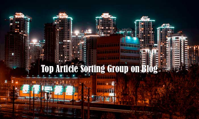 top article sorting group on blog