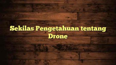 Sekilas Pengetahuan tentang Drone